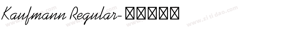 Kaufmann Regular字体转换